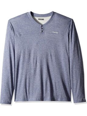 HI-TEC HI-TEC Men's Sequoia Henley Long Sleeve Performance T-Shirt Medium 9616